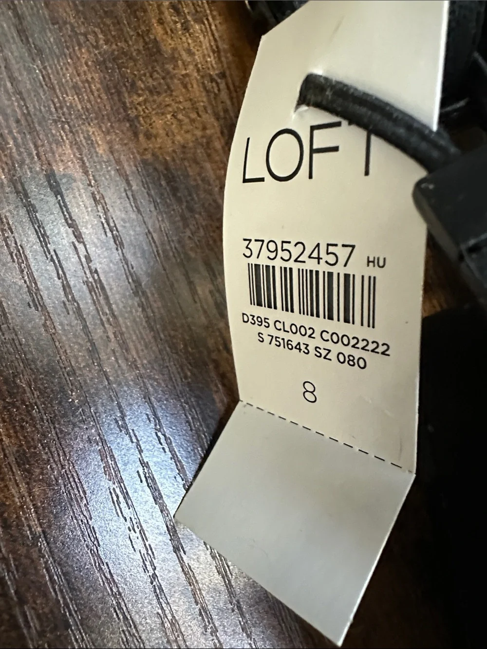 LOFT Black Strappy Square-Toe Wedge Sandals NWT Size 8